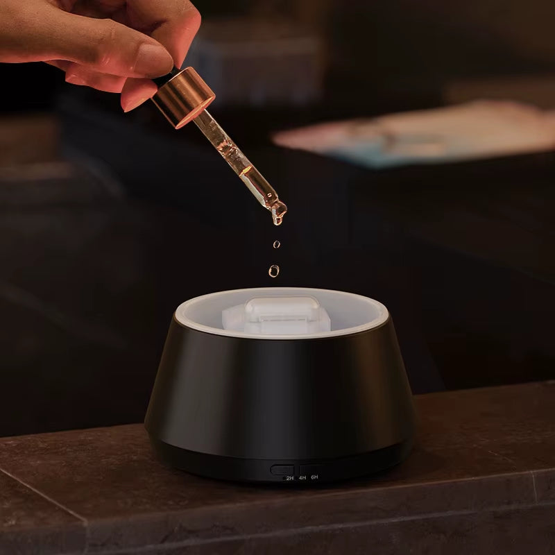 2025 New Product Aroma Diffuser High-Frequency Atomization Ultra-Silent Colorful Lights Add Essential Oil Flame Diffuser